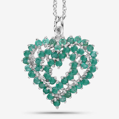 1.53 Carat Genuine Emerald .925 Sterling Silver Pendant Bids.com