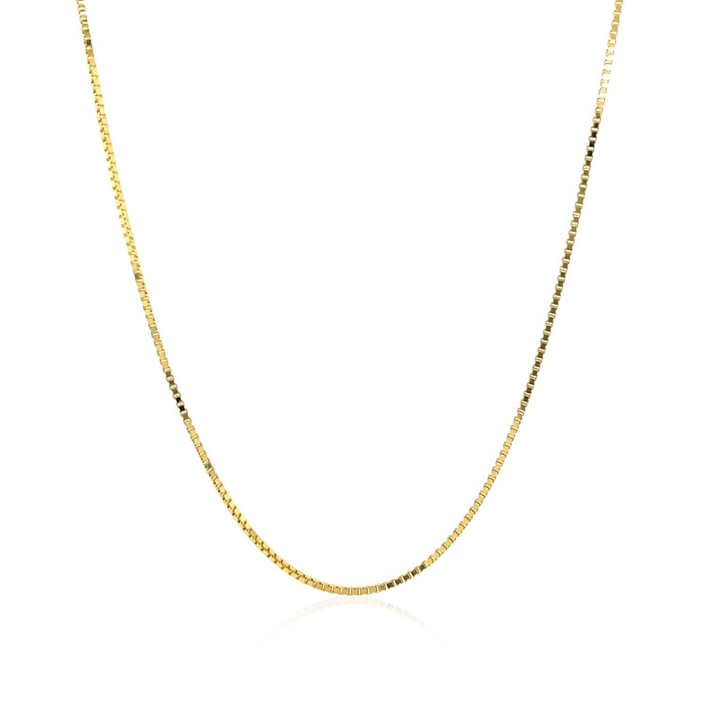 18k Yellow Gold Box Chain 0.8mm Bids.com