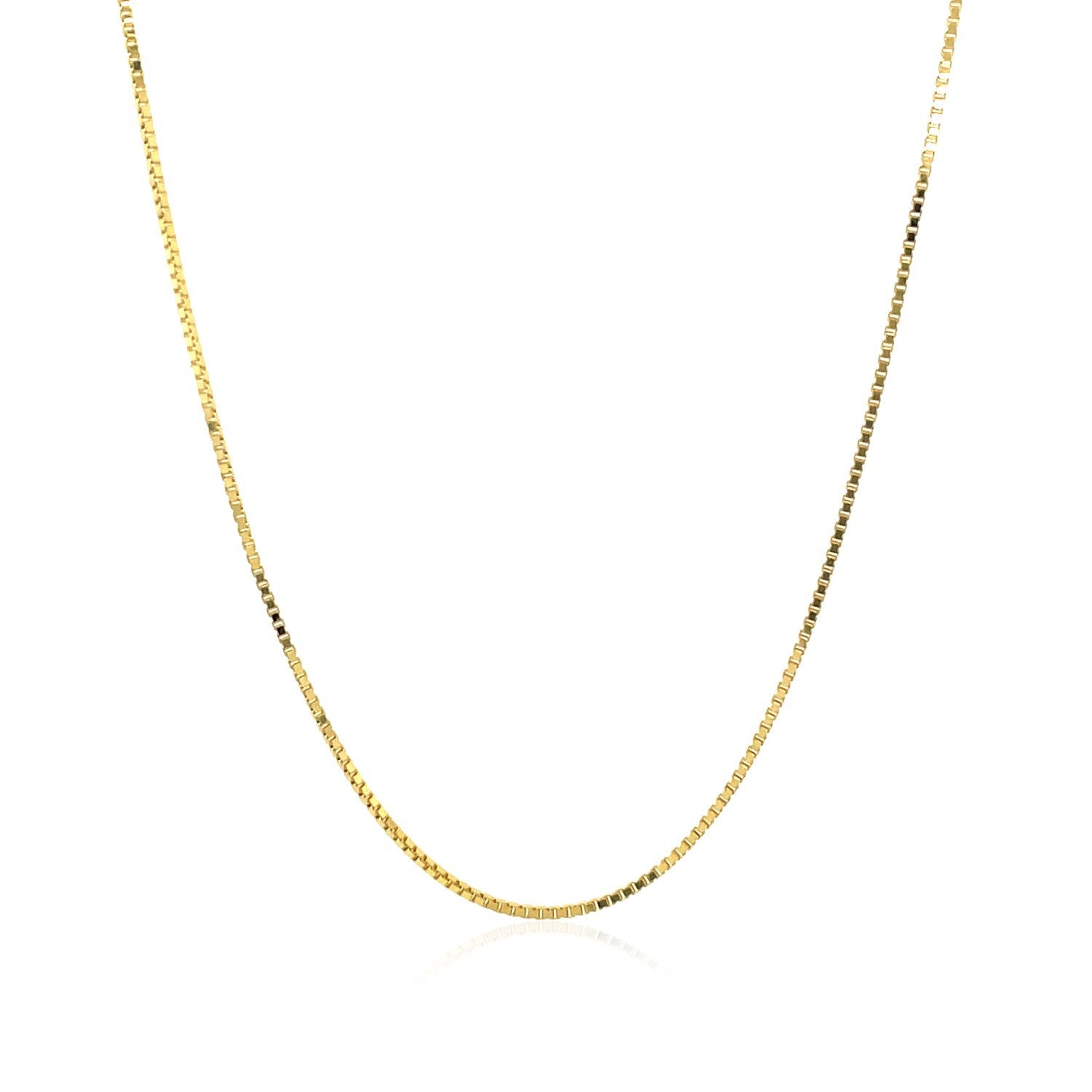 18k Yellow Gold Box Chain 0.8mm Bids.com