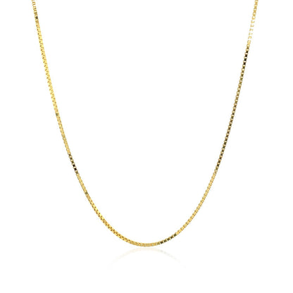 18k Yellow Gold Box Chain 0.8mm Bids.com