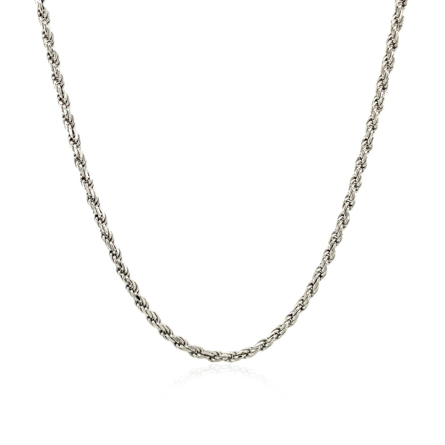 Sterling Silver 1.8mm Diamond Cut Rope Style Chain Bids.com