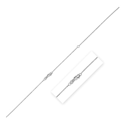 Double Extendable Bead Chain in 14k White Gold (1.00 mm) Bids.com