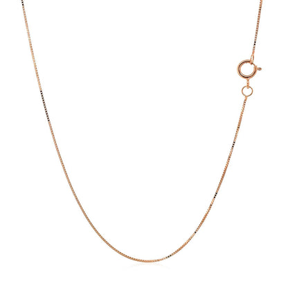 14k Rose Gold Classic Box Chain 0.45mm Bids.com