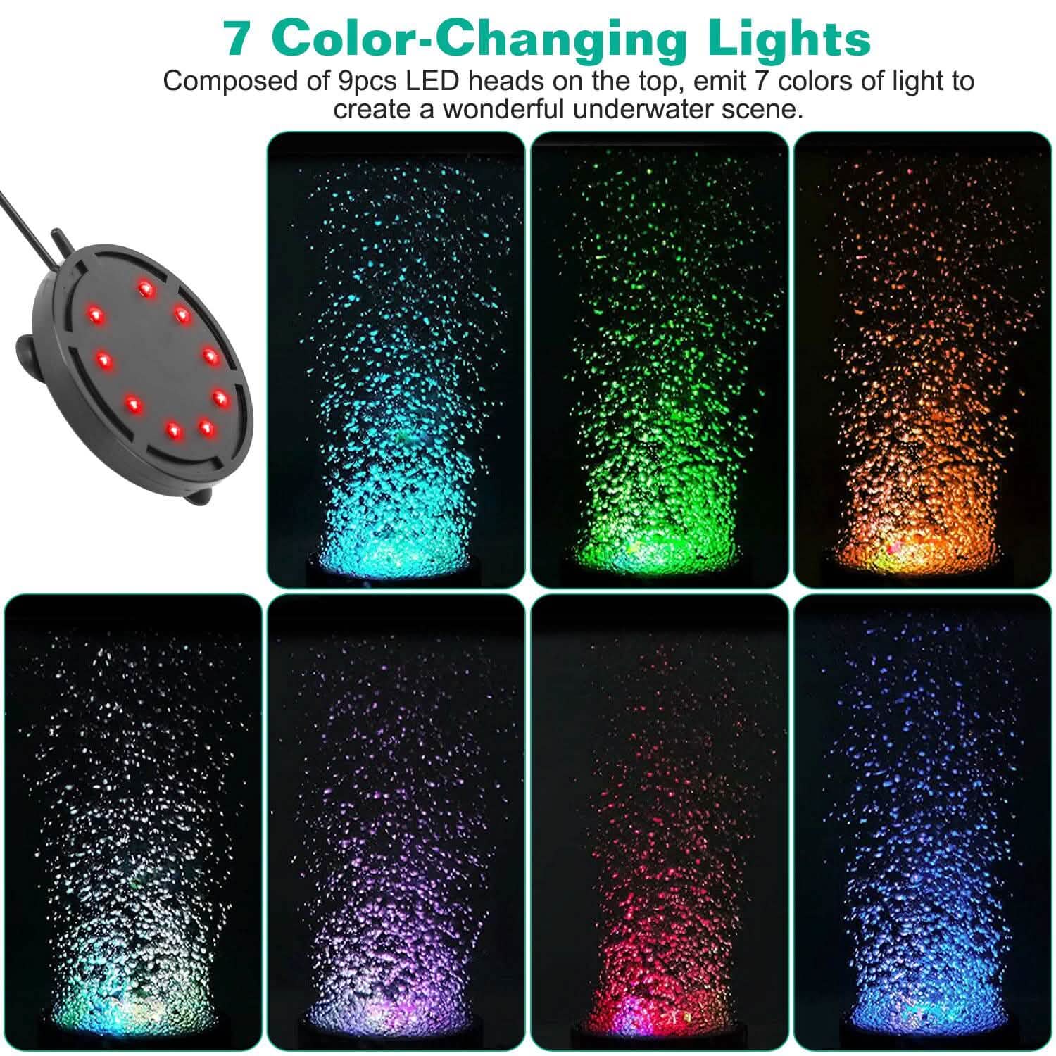4in Multi-Colored LED Aquarium Air Bubble Lamp DailySale