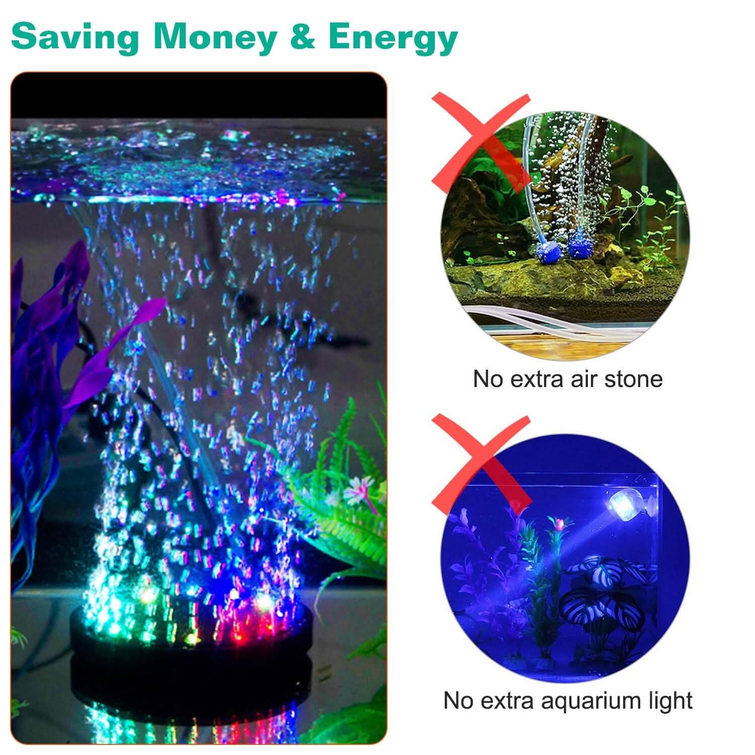 4in Multi-Colored LED Aquarium Air Bubble Lamp DailySale