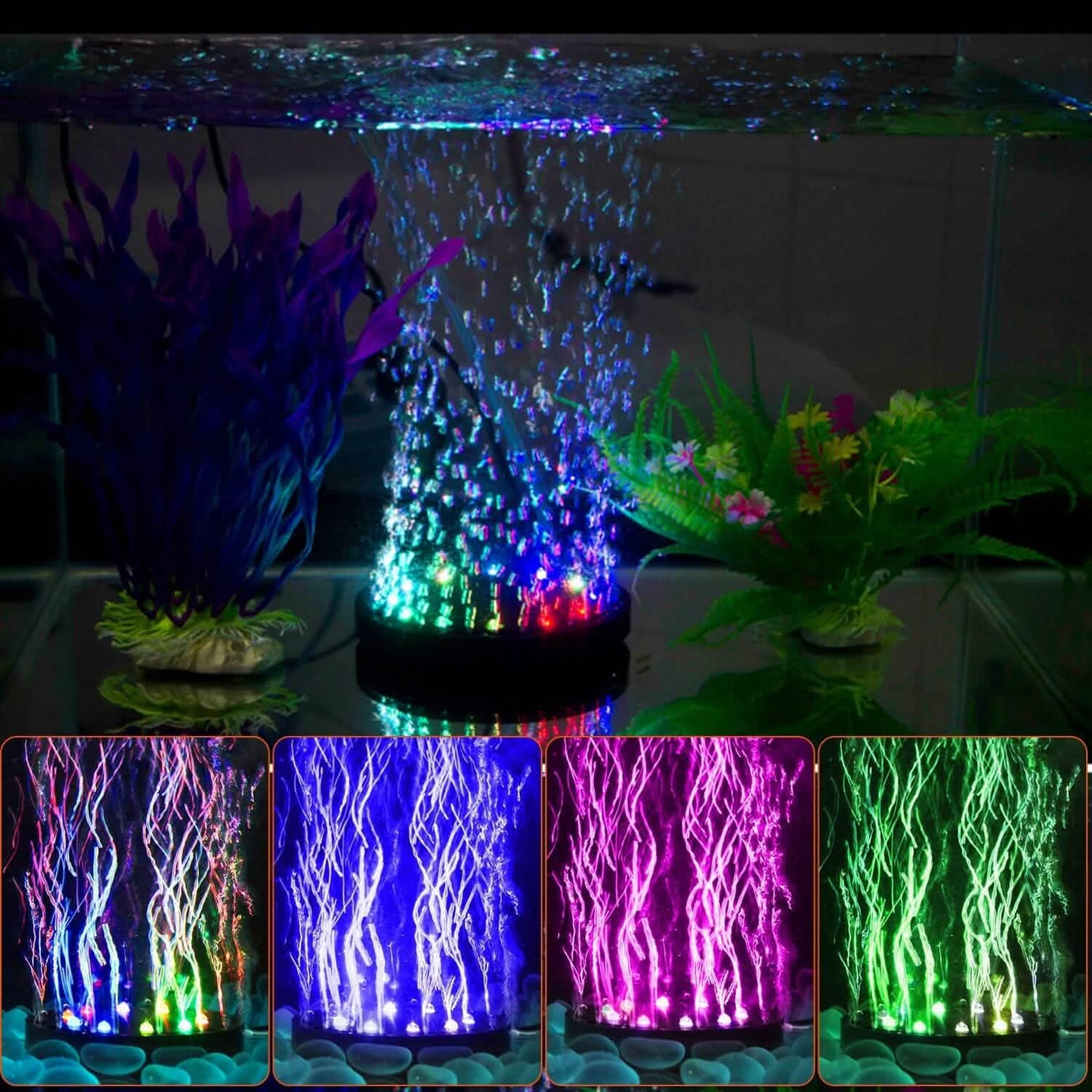 4in Multi-Colored LED Aquarium Air Bubble Lamp DailySale