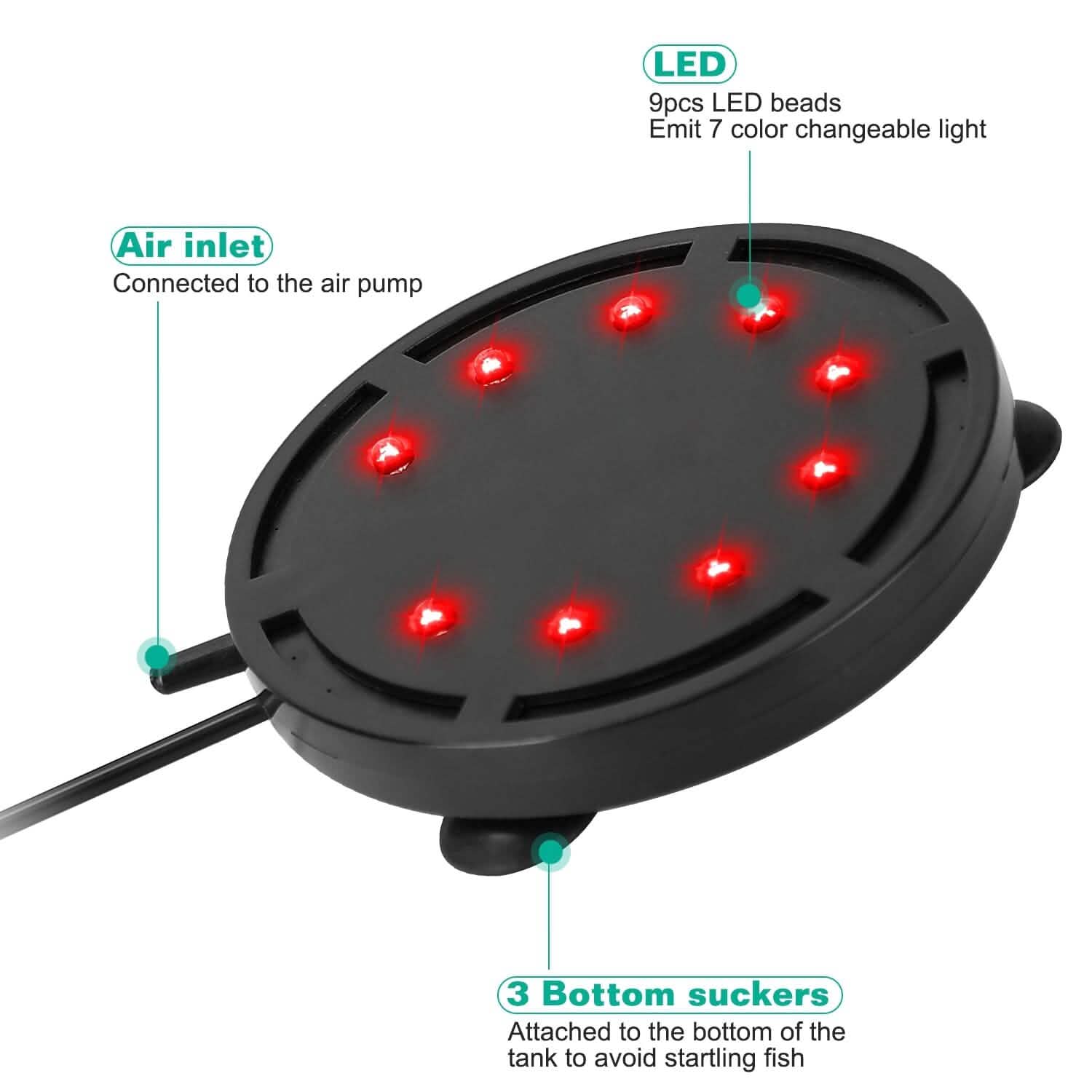 4in Multi-Colored LED Aquarium Air Bubble Lamp DailySale