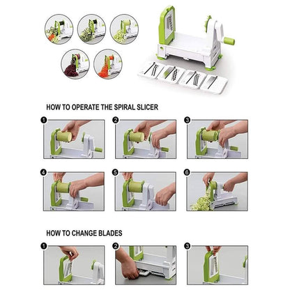 5-Blade Vegetable White Spiralizer and Slicer DailySale