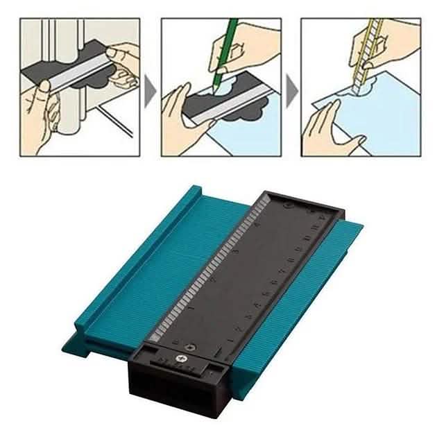 5" Contour Profile Gauge Tiling Laminate Tiles Edge Shaping Wood Measure Ruler DailySale