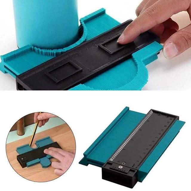 5" Contour Profile Gauge Tiling Laminate Tiles Edge Shaping Wood Measure Ruler DailySale