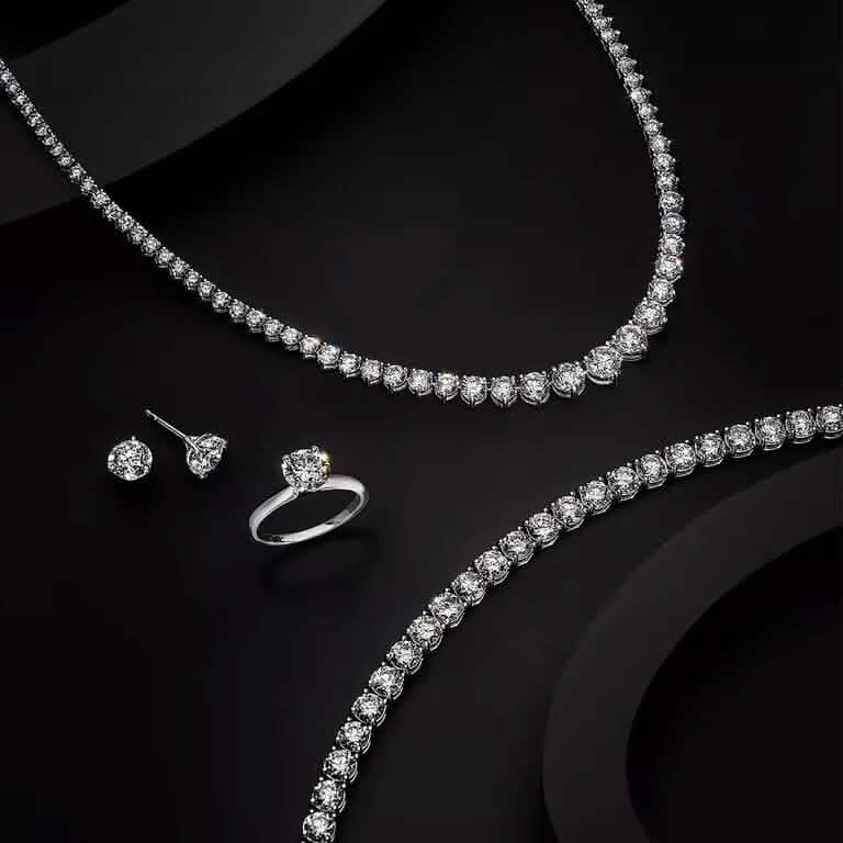 5 Cts Lab-Grown Round Brilliant Cut Diamonds Tennis Bracelet in 14K White Gold DailySale