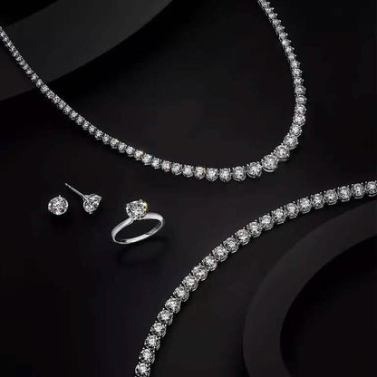 5 Cts Lab-Grown Round Brilliant Cut Diamonds Tennis Bracelet in 14K White Gold DailySale