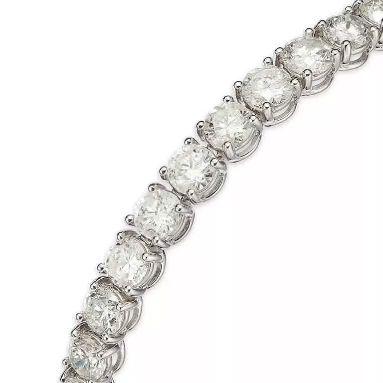 5 Cts Lab-Grown Round Brilliant Cut Diamonds Tennis Bracelet in 14K White Gold DailySale