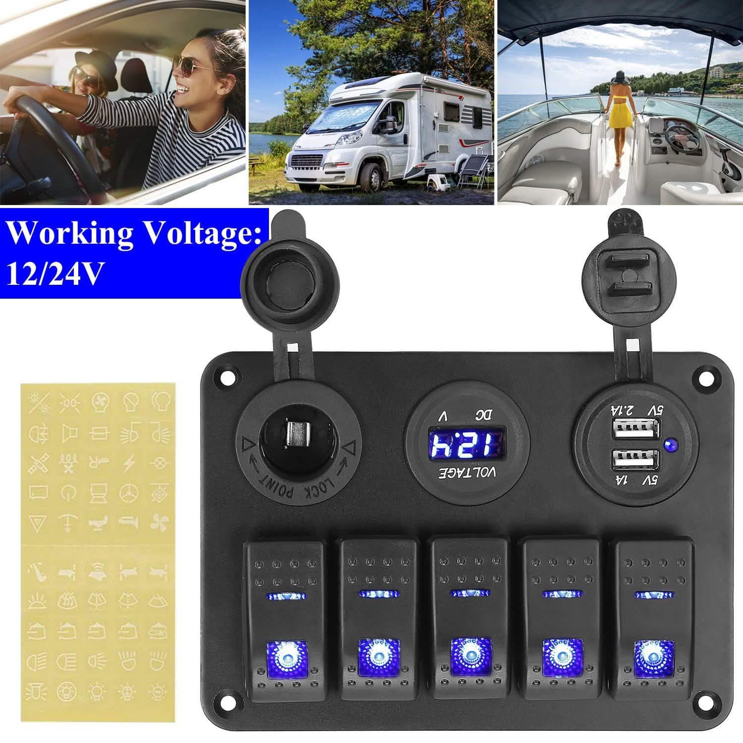 5 Gang Marine Panel Switch DailySale