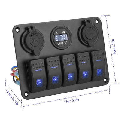 5 Gang Marine Panel Switch DailySale