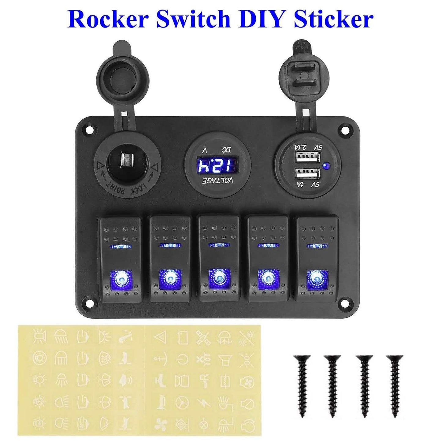 5 Gang Marine Panel Switch DailySale