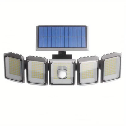 5 Heads Solar 300 LED Light Outdoor Motion Sensor Waterproof Wide-angle Illumination Wall Lamp DailySale