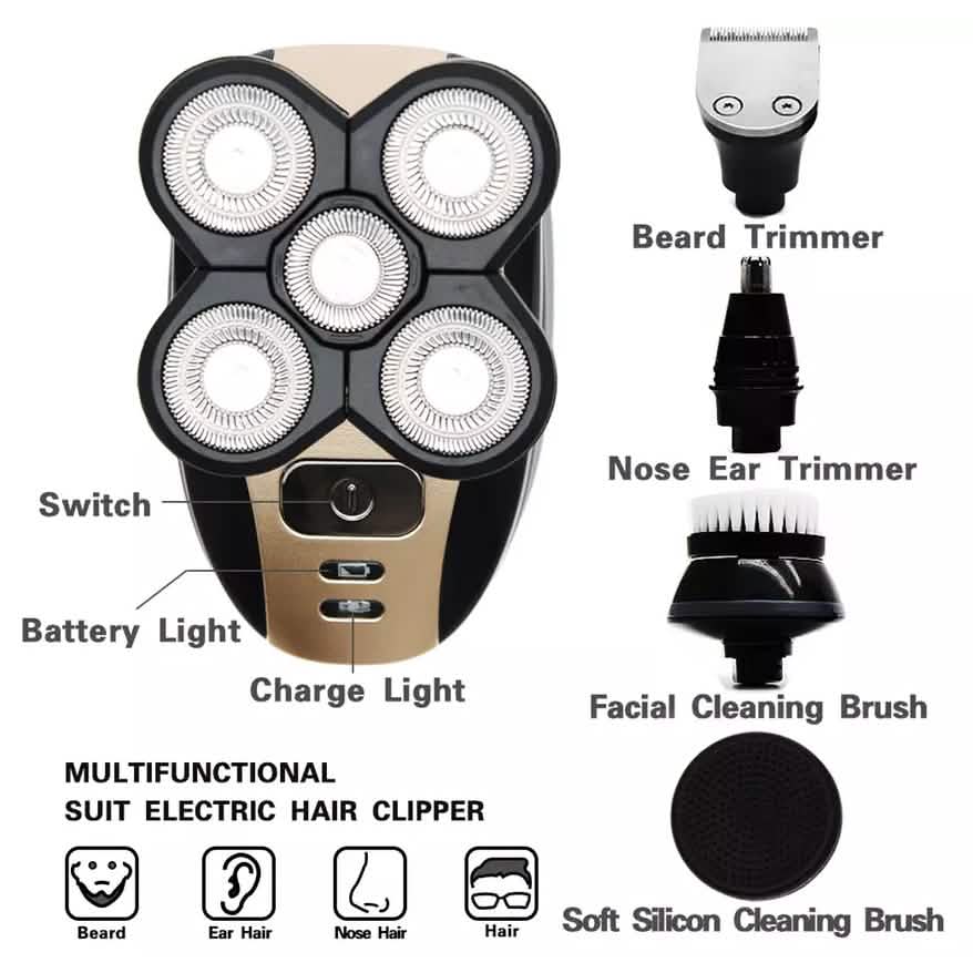 5-in-1 4D Rotary Electric Shaver Beard Trimmer DailySale