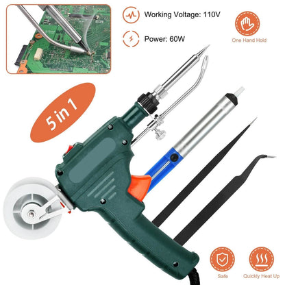 5-in-1 Automatic Hand-Held Soldering Iron Gun Kit DailySale