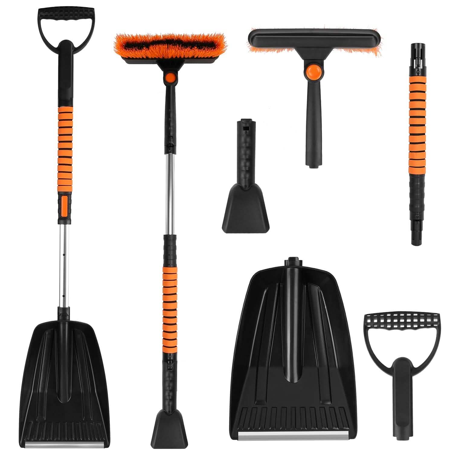 5-in-1 Detachable 180° Adjustable Ice Scraper Snow Shovel DailySale