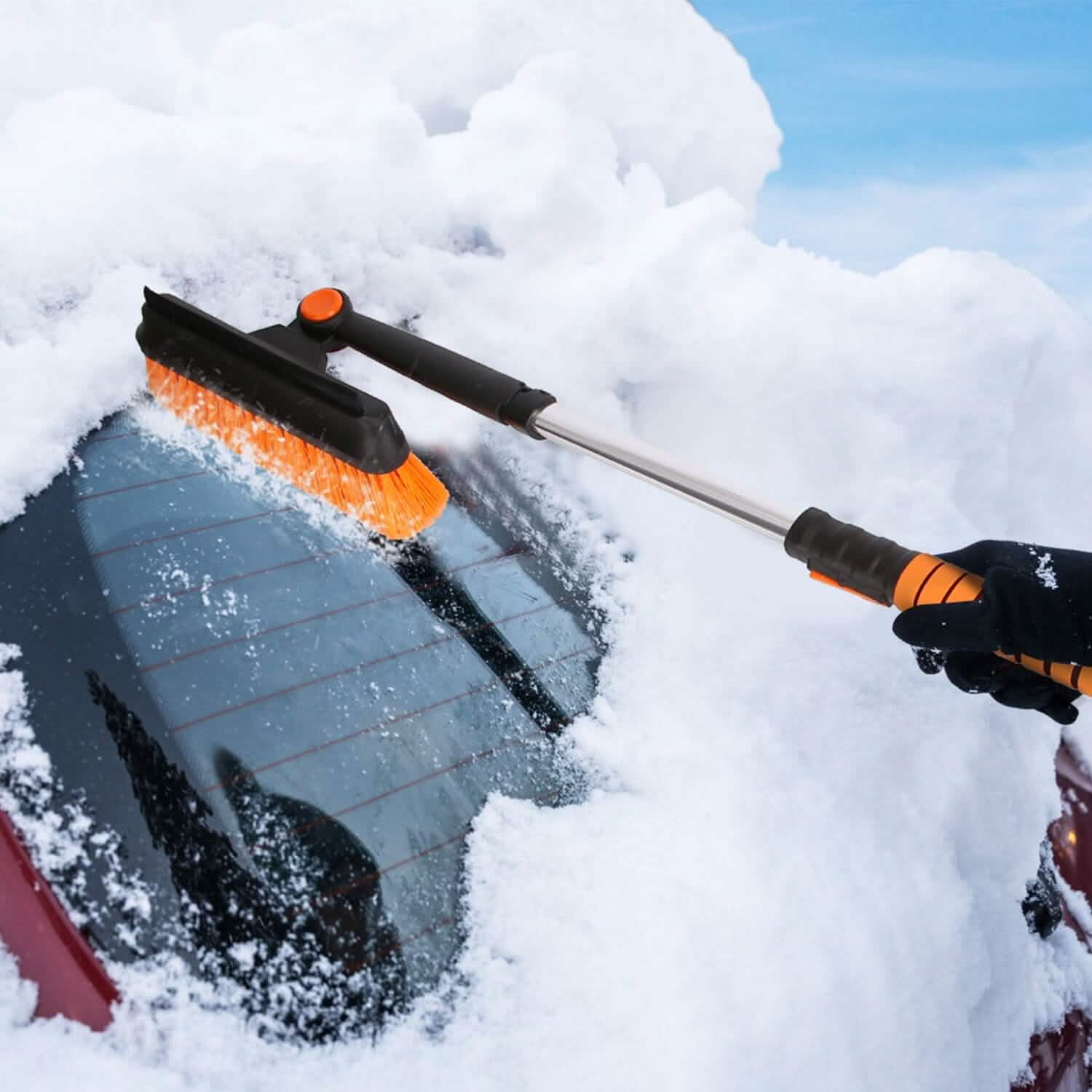 5-in-1 Detachable 180° Adjustable Ice Scraper Snow Shovel DailySale