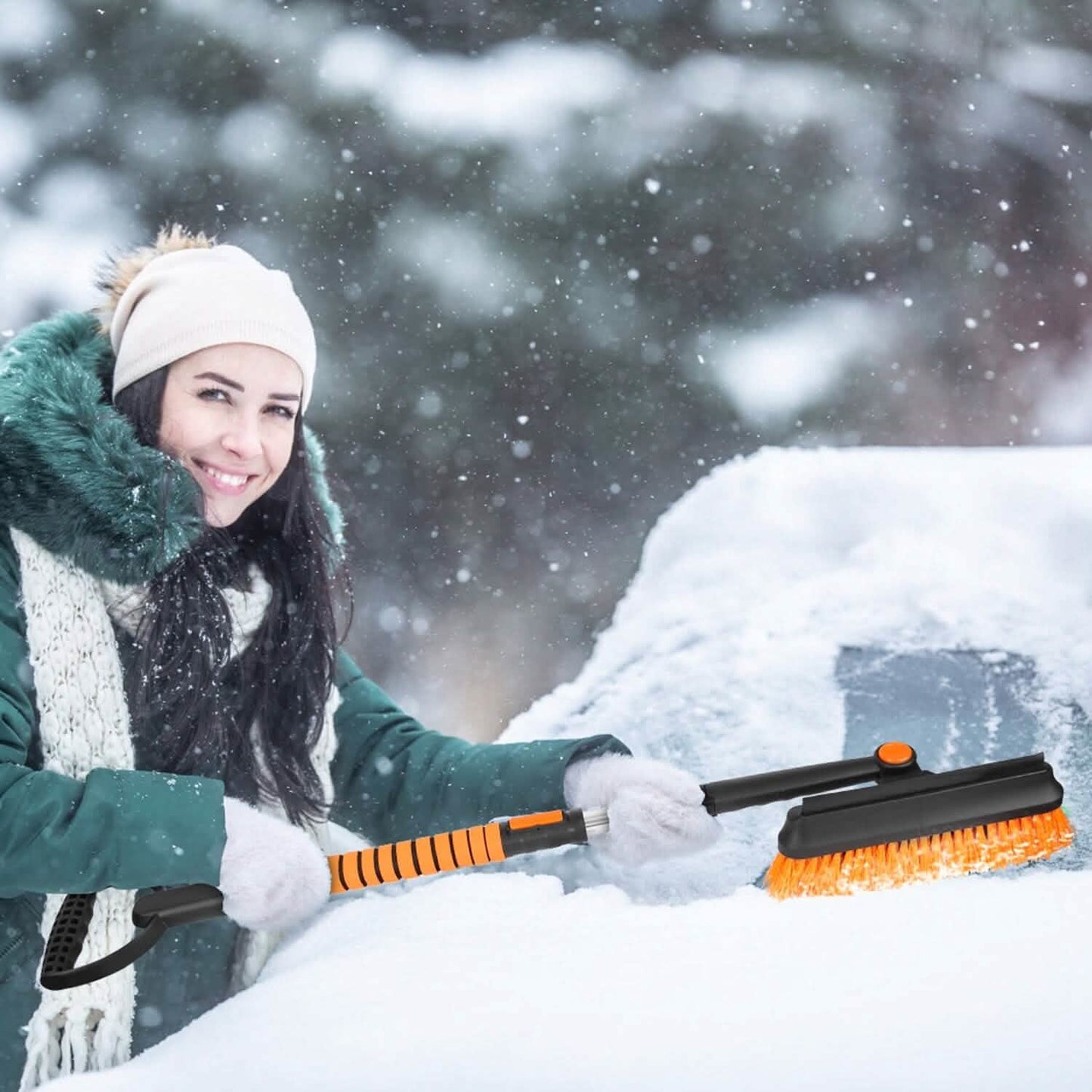 5-in-1 Detachable 180° Adjustable Ice Scraper Snow Shovel DailySale