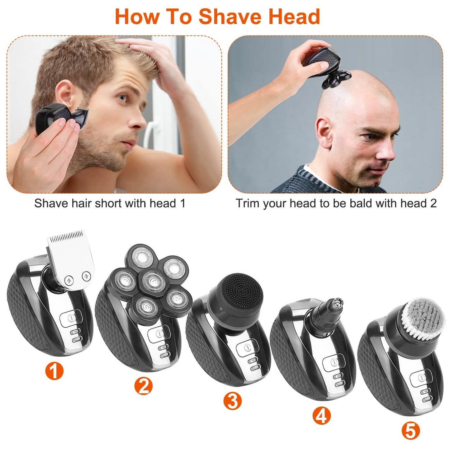5-in-1 Electric Razor For Bald Men DailySale
