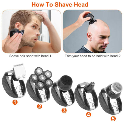 5-in-1 Electric Razor For Bald Men DailySale