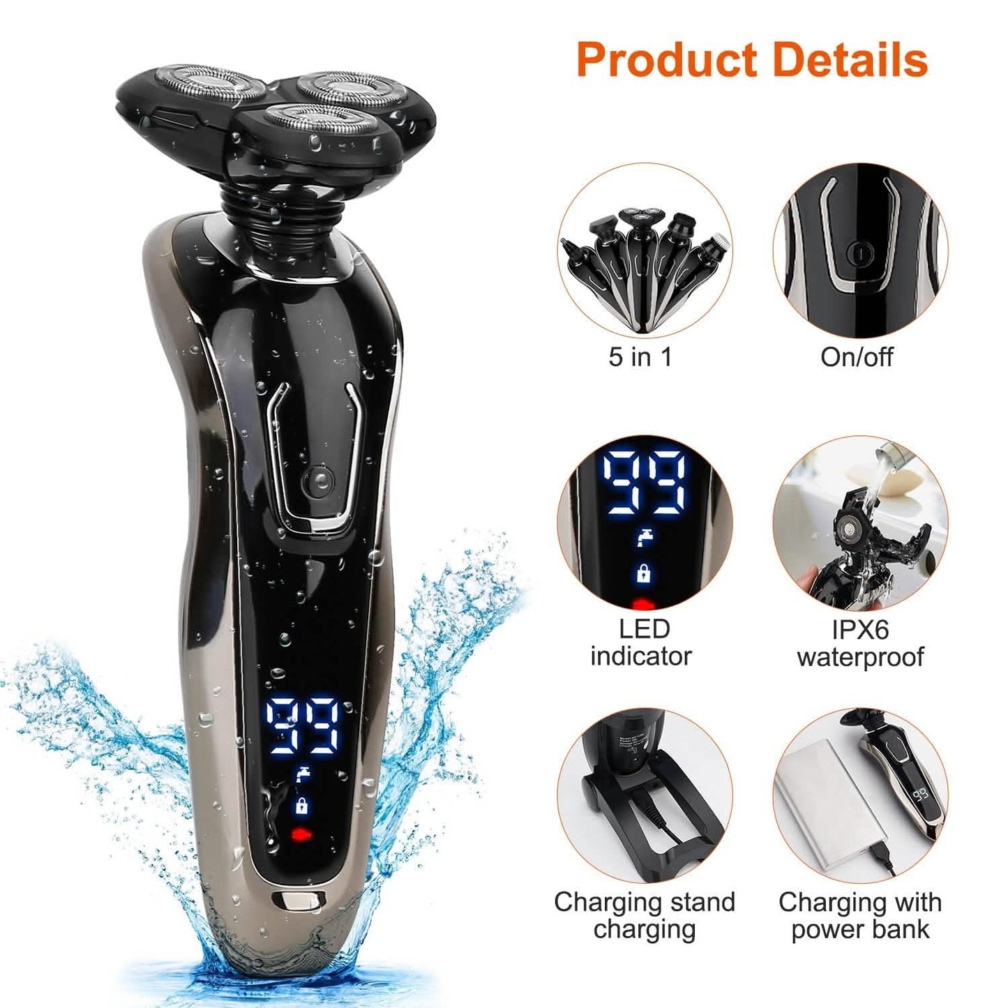 5-in-1 Electric Razor Shaver DailySale