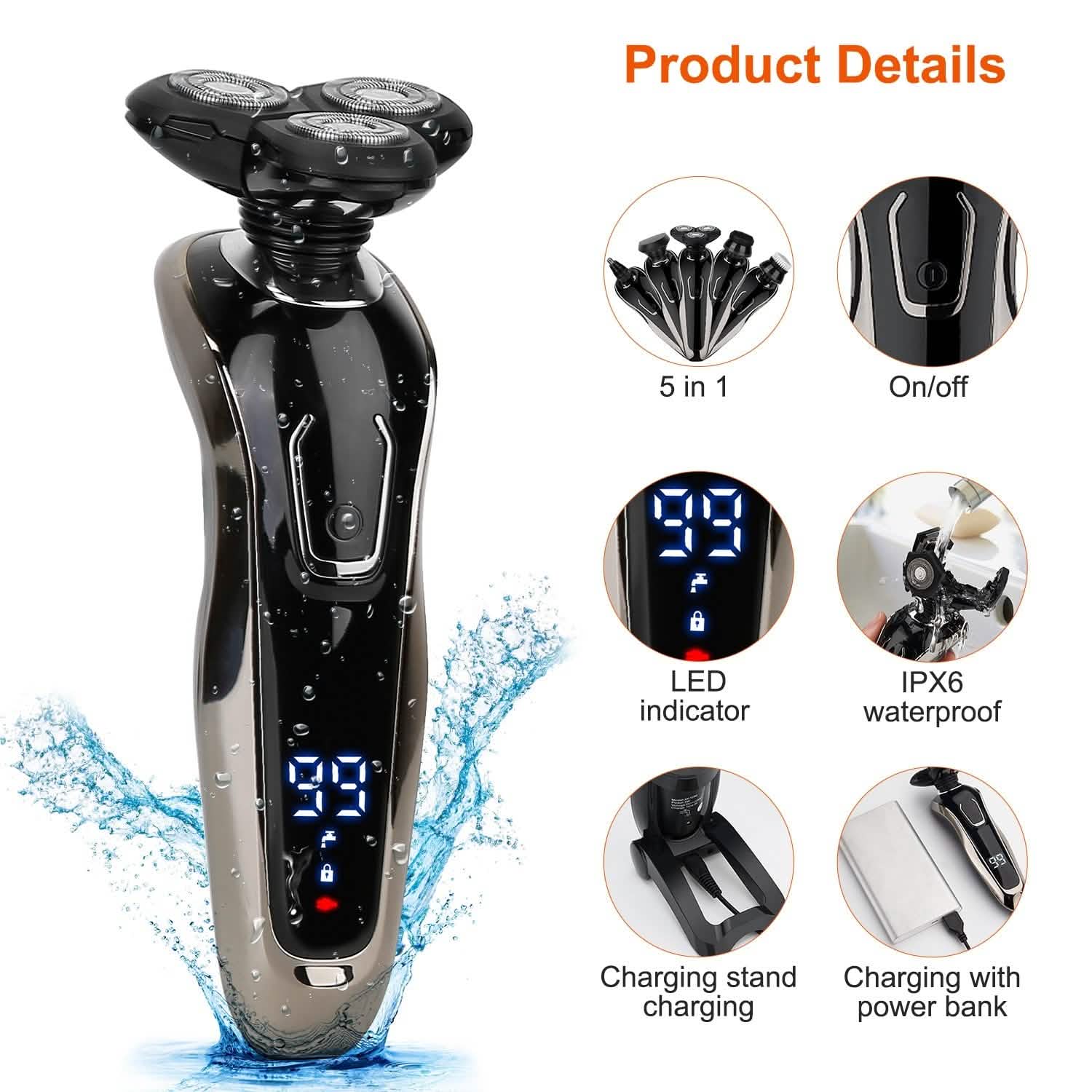 5-in-1 Electric Razor Shaver DailySale