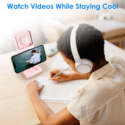 5-in-1 Folding Rechargeable Hands Free Mini Fan DailySale