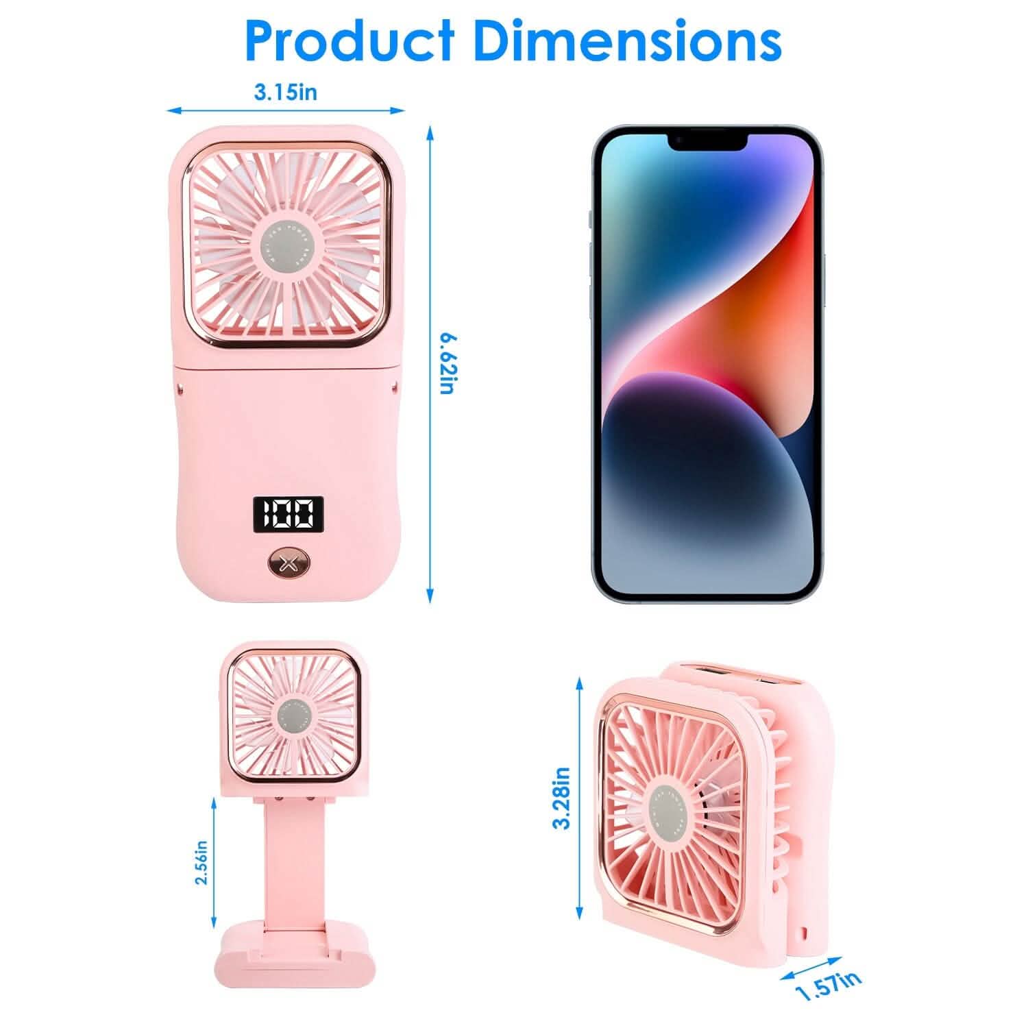 5-in-1 Folding Rechargeable Hands Free Mini Fan DailySale
