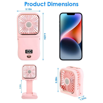 5-in-1 Folding Rechargeable Hands Free Mini Fan DailySale