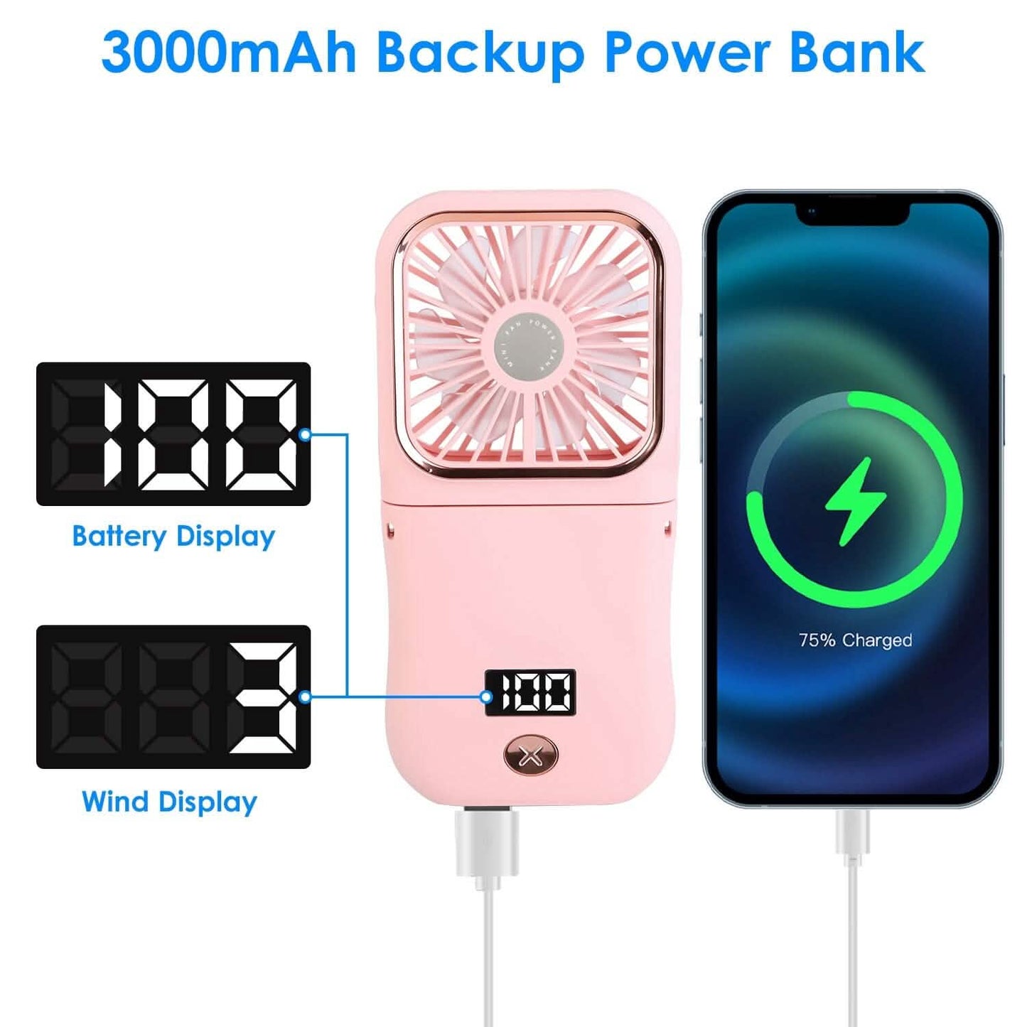 5-in-1 Folding Rechargeable Hands Free Mini Fan DailySale