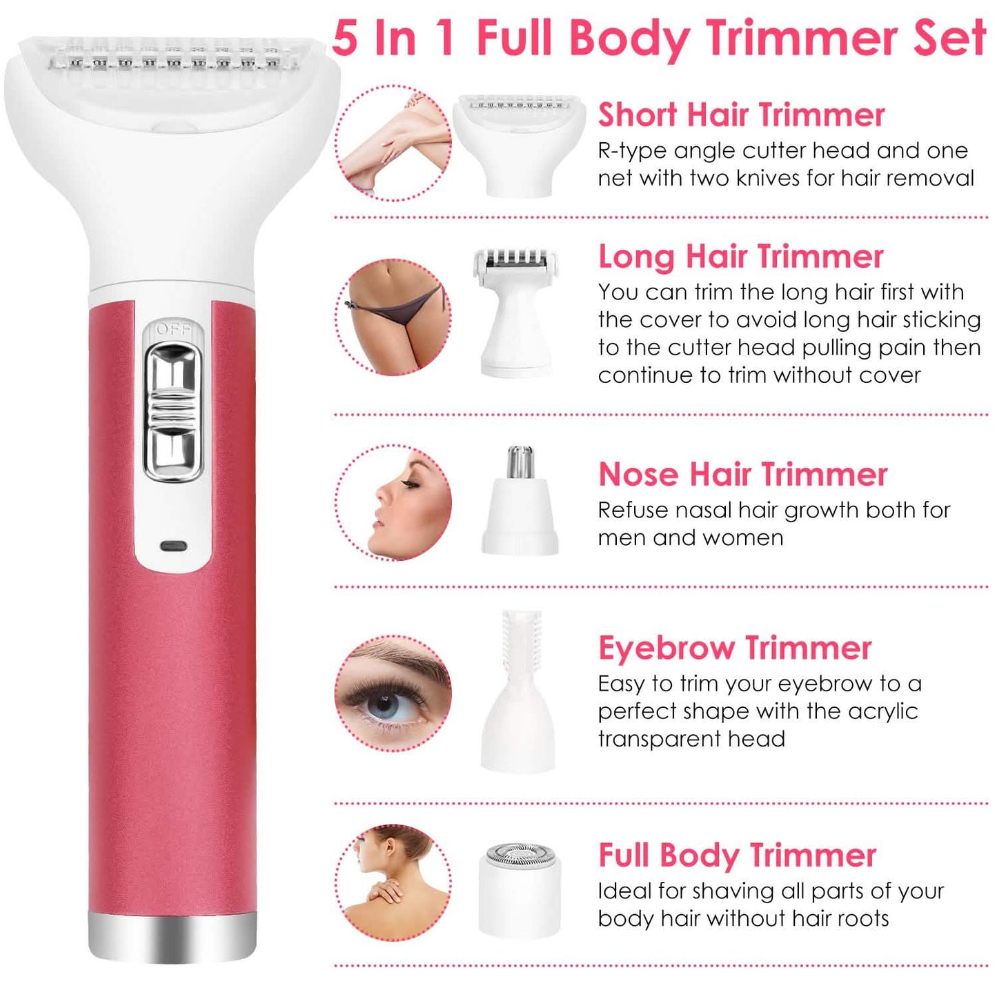 5-in-1 Lady Electric Razor DailySale