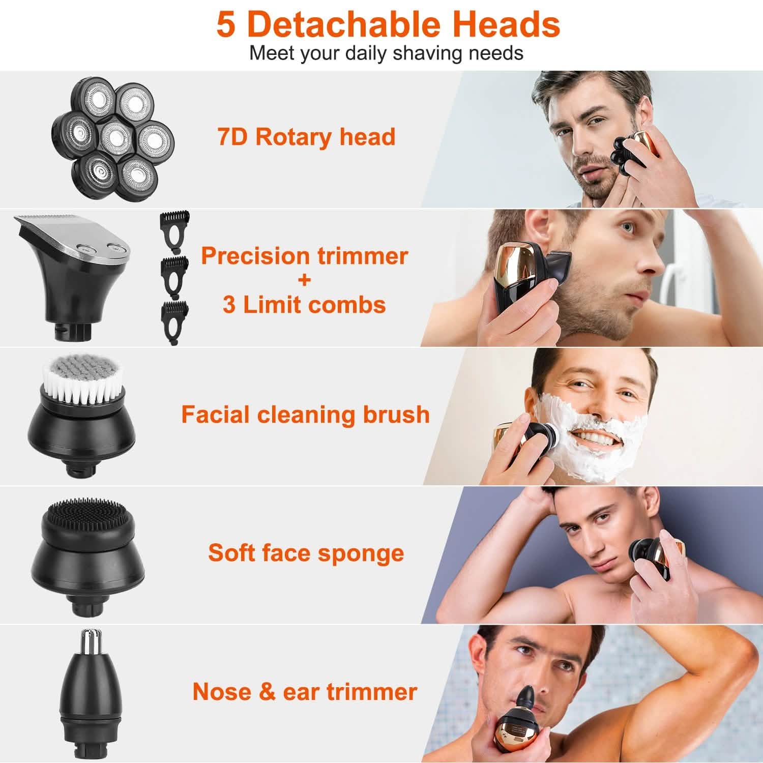 5-in-1 Rechargeable Cordless Trimmer Shaver Kit DailySale