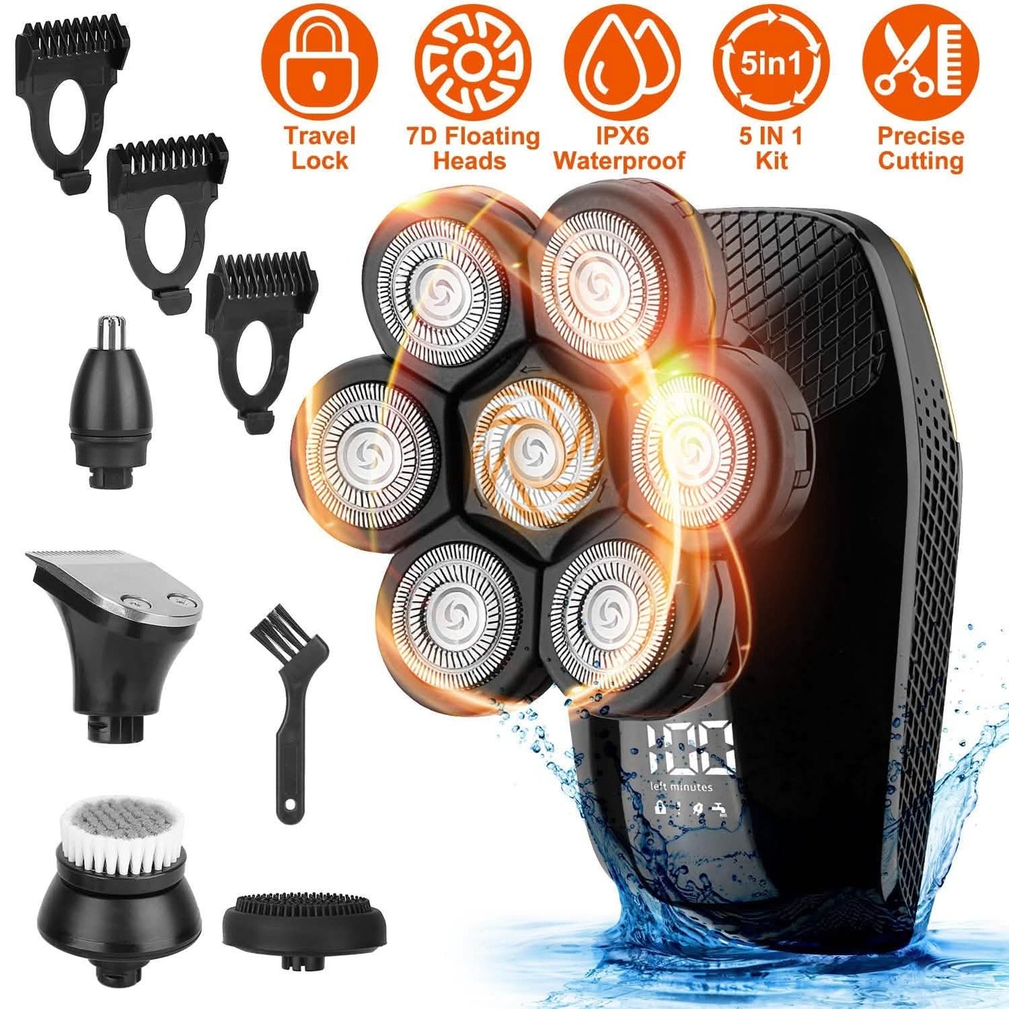 5-in-1 Rechargeable Cordless Trimmer Shaver Kit DailySale