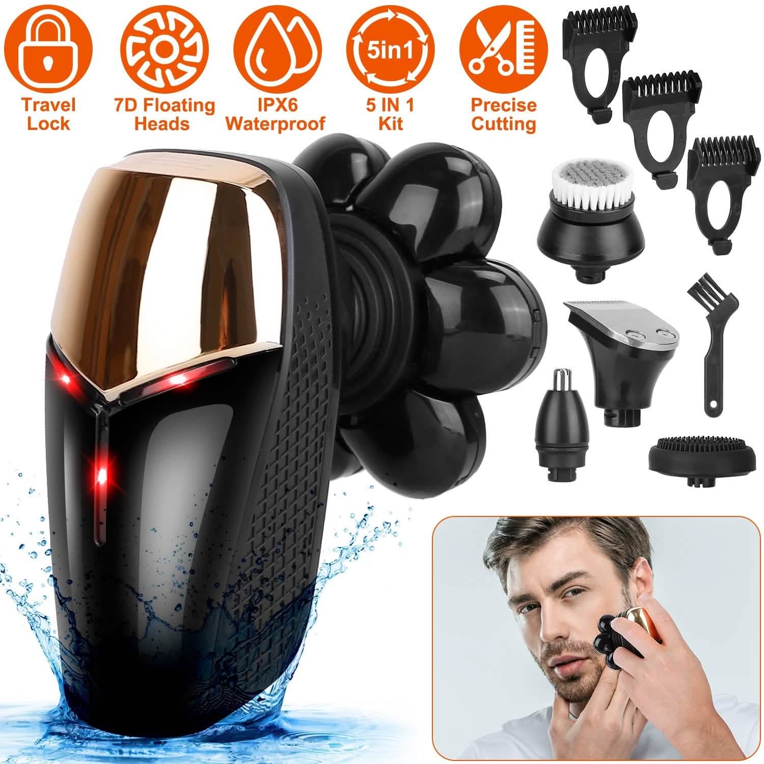 5-in-1 Rechargeable Cordless Trimmer Shaver Kit DailySale