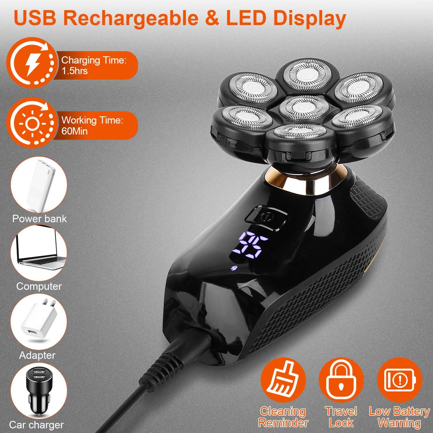 5-in-1 Rechargeable Cordless Trimmer Shaver Kit DailySale