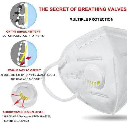 5 Layers KN95 Face Mask with Breathing Valve DailySale