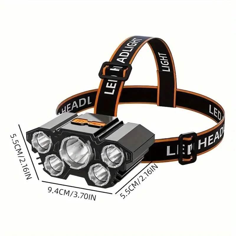 5 LED Headlamp High Lumens Super Bright Outdoor Headlight DailySale