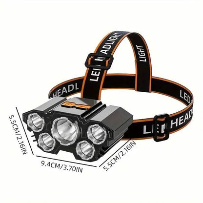 5 LED Headlamp High Lumens Super Bright Outdoor Headlight DailySale