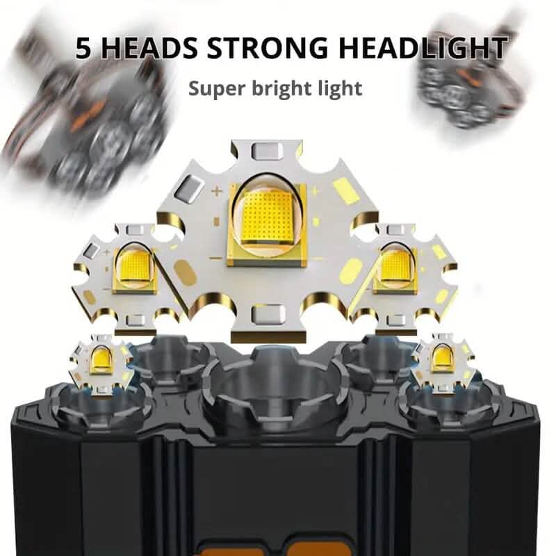 5 LED Headlamp High Lumens Super Bright Outdoor Headlight DailySale
