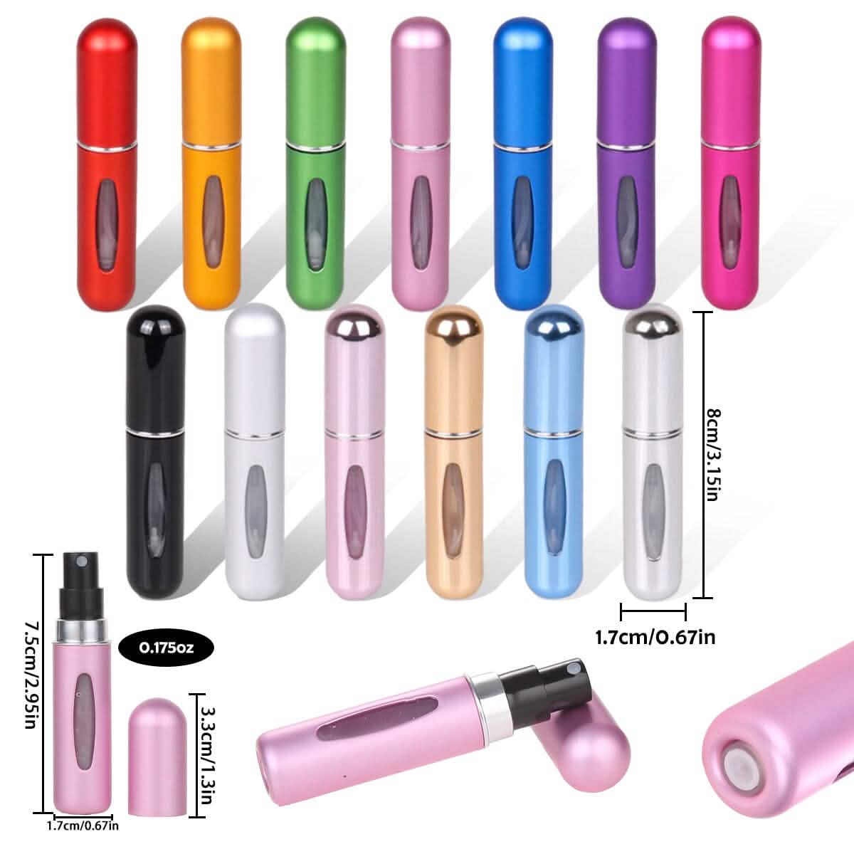 5-Pack: 0.17 Oz Matte Mini Perfume Atomizers DailySale