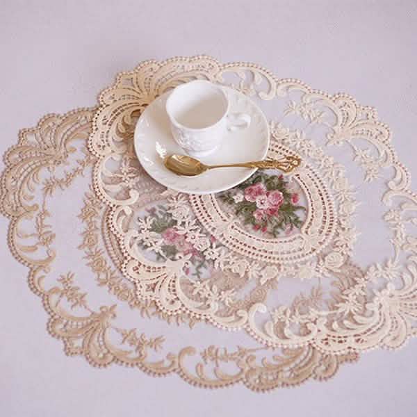 5-Pack: 3 Styles Vintage Lace Embroidery Placemat DailySale