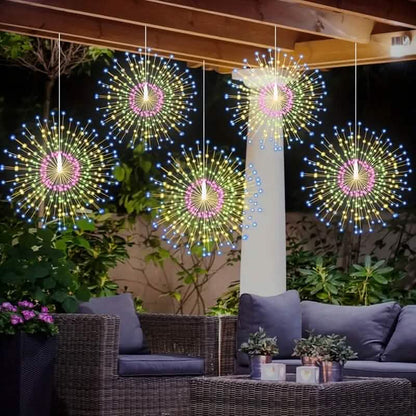 5-Pack: 450 LED Solar Starburst Sphere Lights DailySale