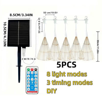 5-Pack: 450 LED Solar Starburst Sphere Lights DailySale