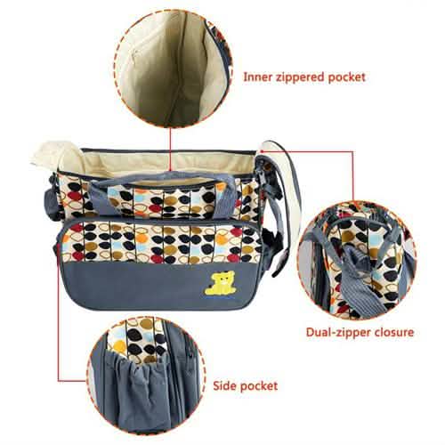 5-Pack: Baby Nappy Diaper Bag Set DailySale