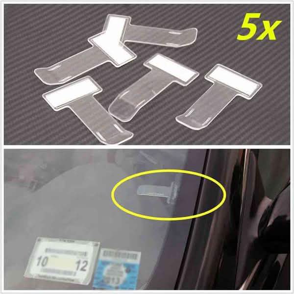 5-Pack: Car Vehicle Parking Ticket Permit Holder Clip Sticker DailySale