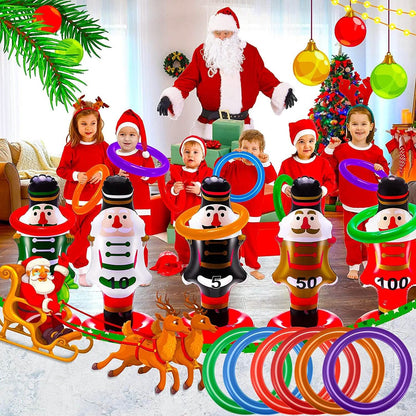 5-Pack: Christmas Nutcrackers Ring Toss Christmas Party Games Toys DailySale